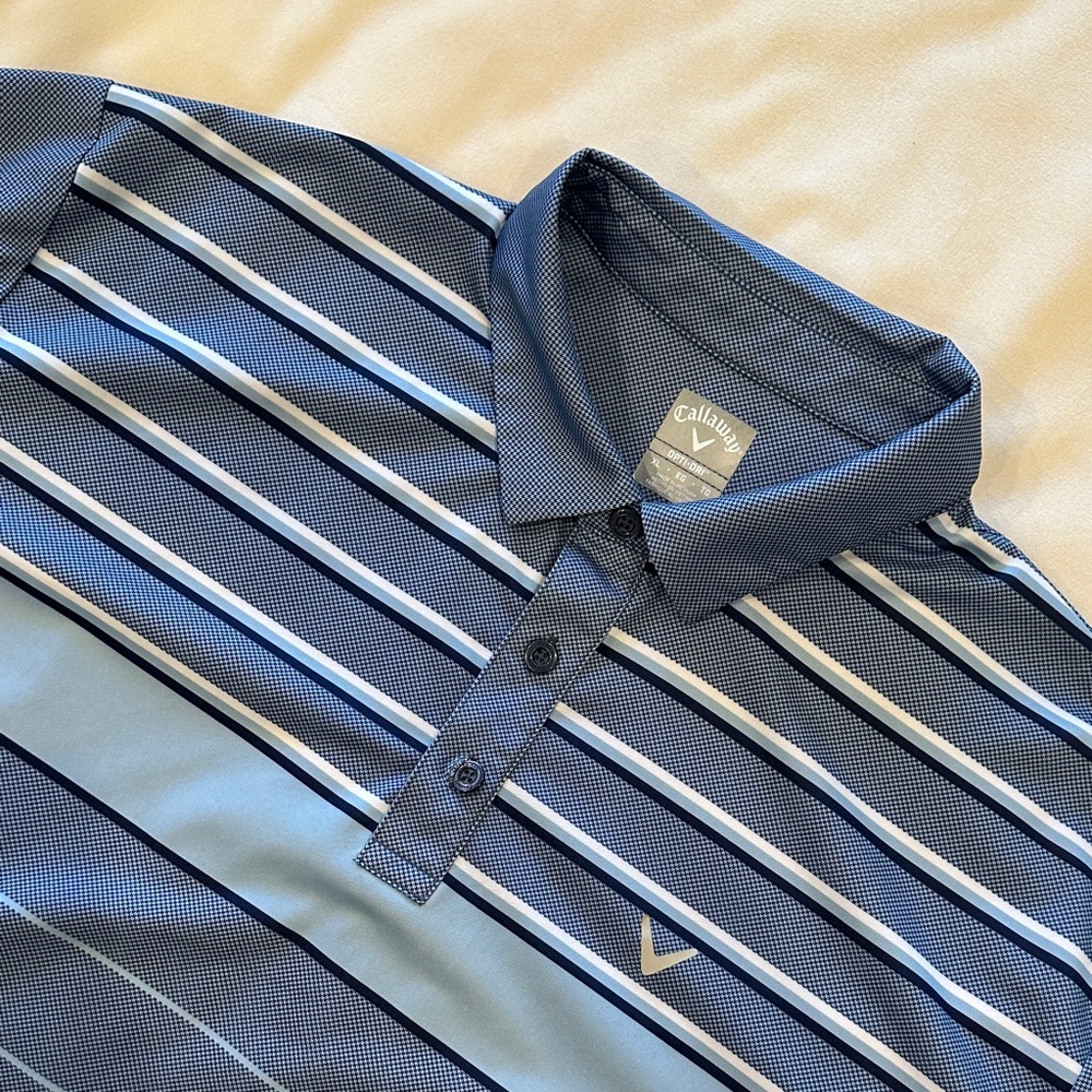 Callaway Men's Navy and Light Blue Polo